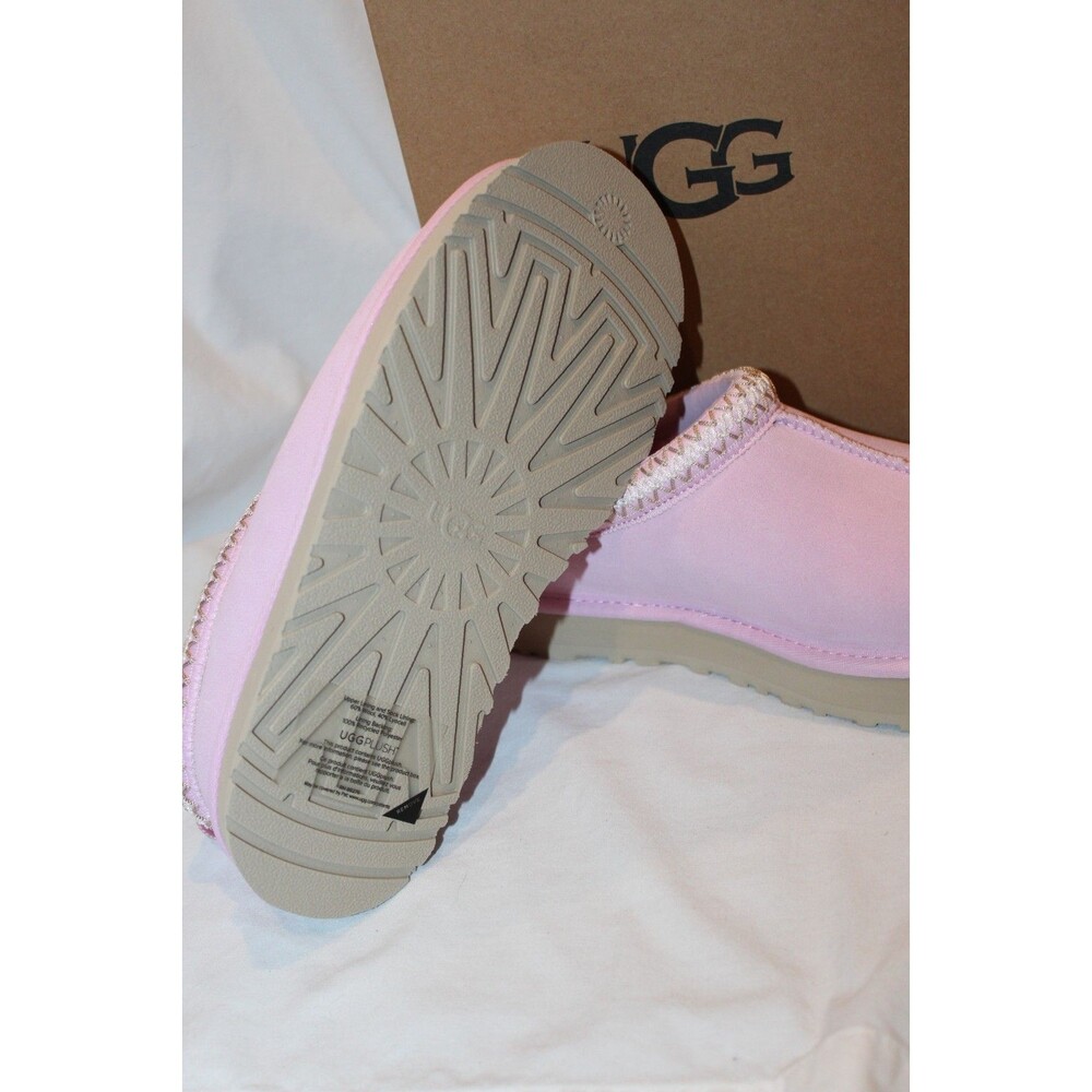 UGG TAZZ PLATFORM SUEDE SHEARLING LINED SLIPPER PYD PINK YOUTH 5 WOMEN 6.5-7 NEW - Picture 8 of 8